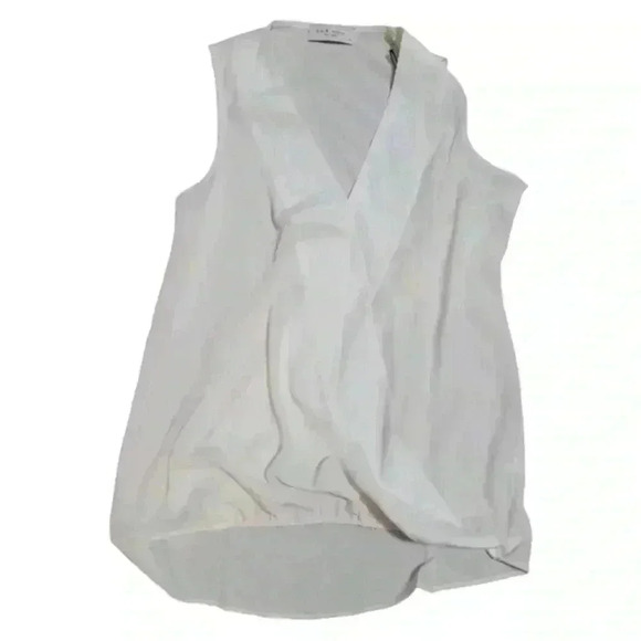 Lola & Sophie Tops - Lola & Sophie Eggshell Tank Top Sheer Cream Blouse NWT Size Small Criss Cross